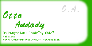 otto andody business card